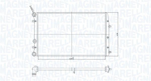 Radiator, racire motor MAGNETI MARELLI 350213841000