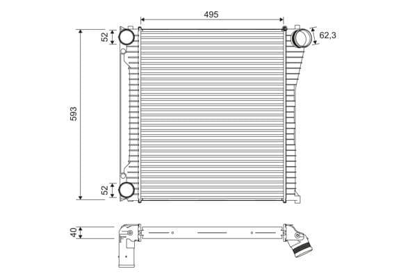 Intercooler, compresor VALEO 818397