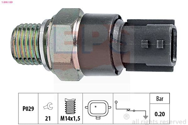 Senzor presiune ulei EPS Made in Italy - OE Equivalent 1.800.189