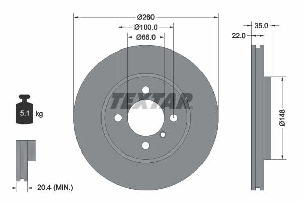 Disc frana TEXTAR PRO 92026503