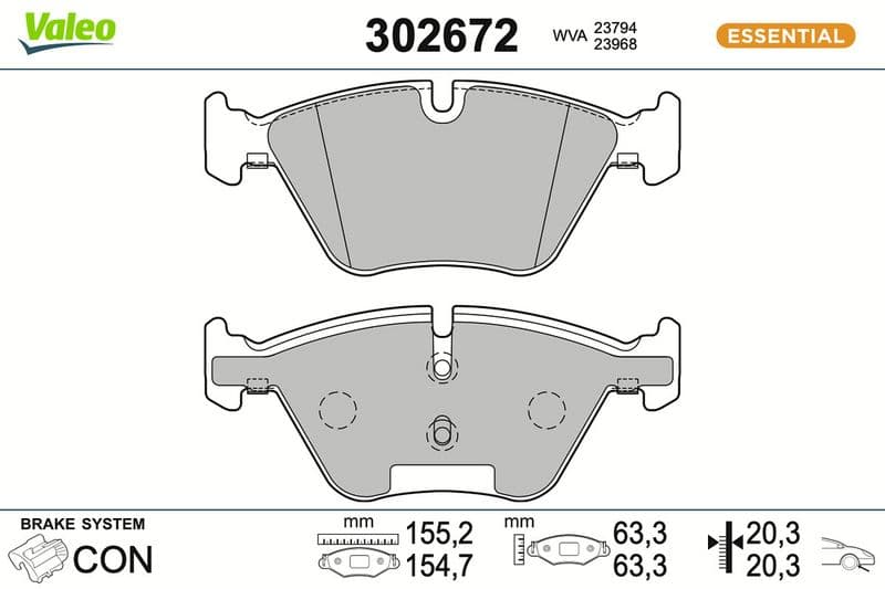 set placute frana,frana disc VALEO 302672