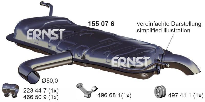 Toba esapament finala ERNST 155076