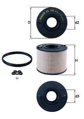 filtru combustibil MAHLE KX 192D