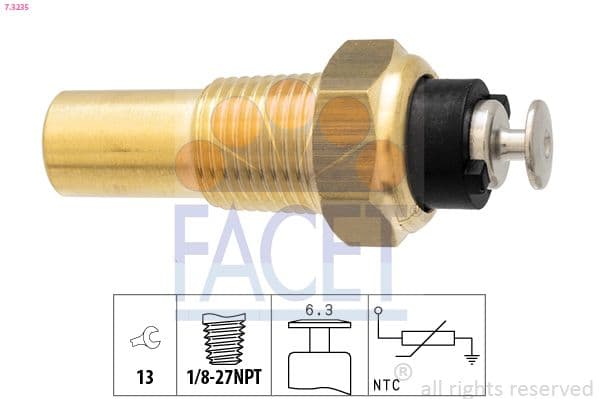 senzor,temperatura lichid de racire FACET 7.3235