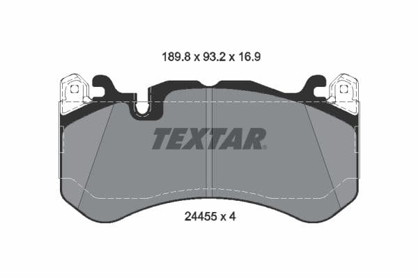 set placute frana,frana disc TEXTAR Q+ 2445505