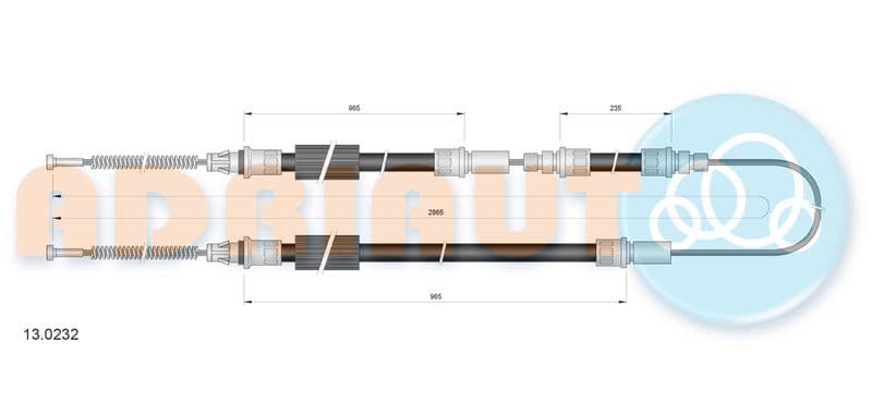 Cablu, frana de parcare ADRIAUTO 13.0232