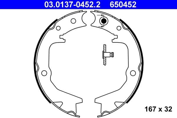 Set saboti frana, frana de mana ATE 03.0137-0452.2