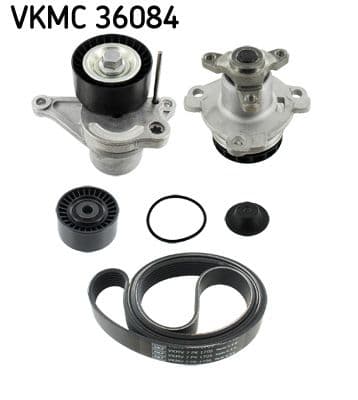Pompa apa + Set curea transmisie cu caneluri SKF VKMC 36084