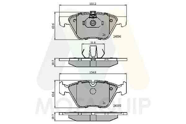 set placute frana,frana disc MOTAQUIP LVXL1292