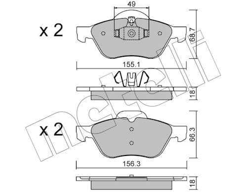 set placute frana,frana disc METELLI 22-0335-1