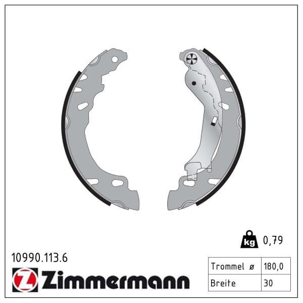 Set saboti frana ZIMMERMANN 10990.113.6