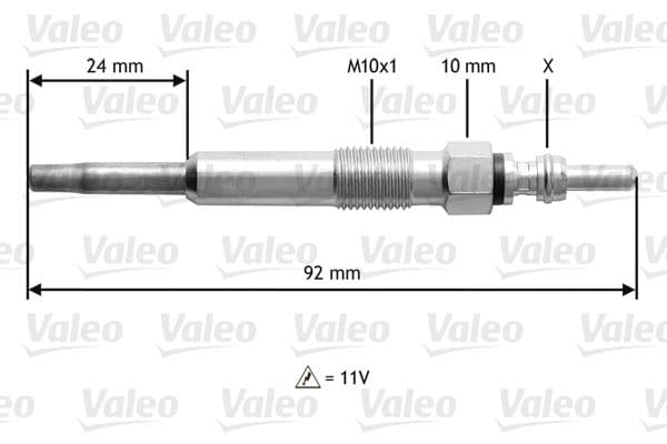 Bujie incandescenta VALEO 345104