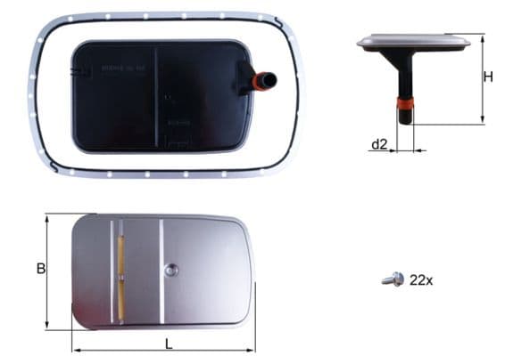 Filtru hidraulic, cutie de viteze automata MAHLE HX 165KIT