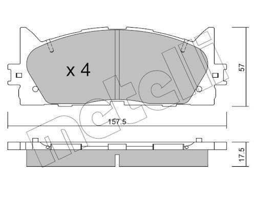 set placute frana,frana disc METELLI 22-0882-0
