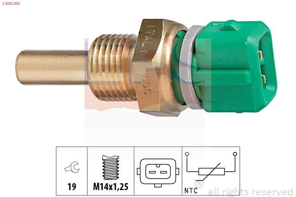 senzor,temperatura lichid de racire EPS Made in Italy - OE Equivalent 1.830.204