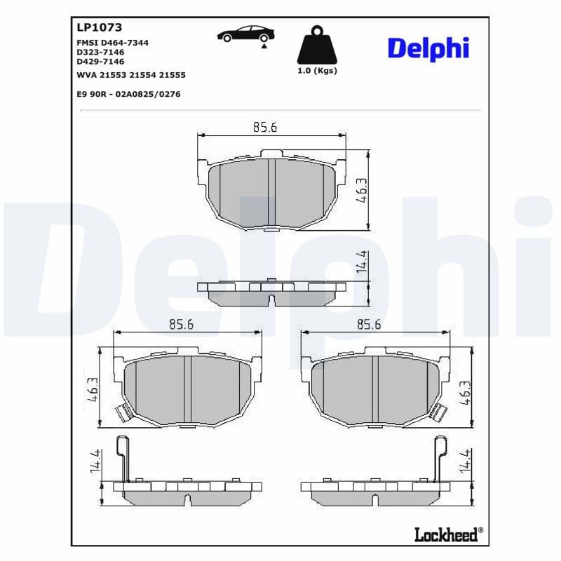 set placute frana,frana disc DELPHI LP1073