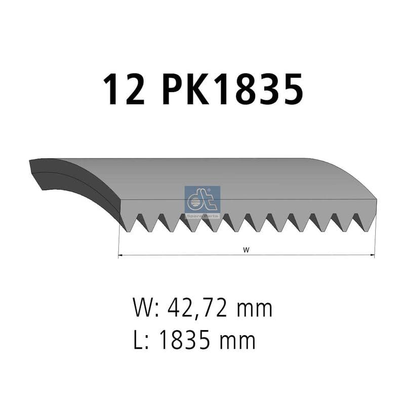 Curea transmisie cu caneluri DT Spare Parts 7.54812