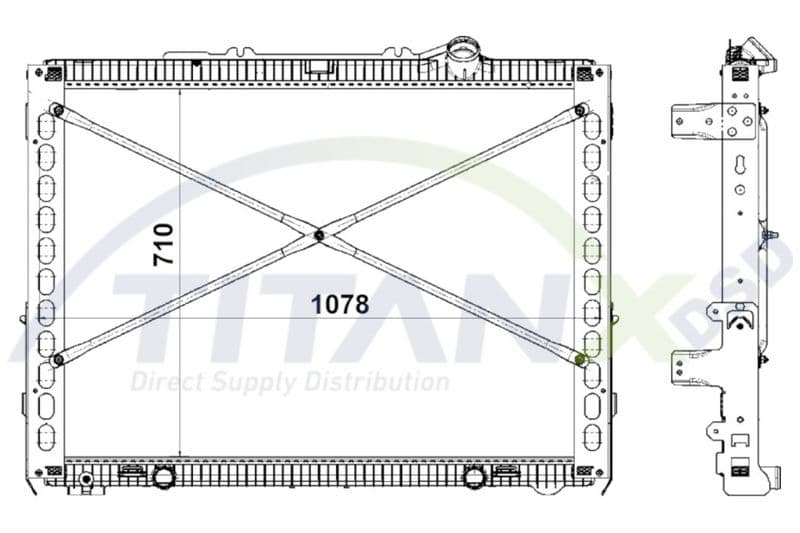 Radiator, racire motor TITANX RX179015