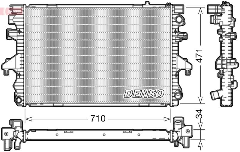 Radiator, racire motor DENSO DRM32040