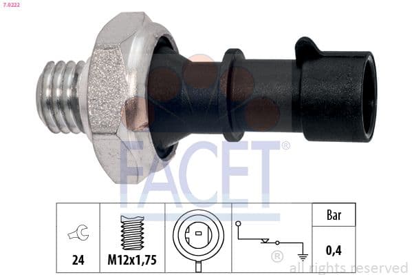 Senzor presiune ulei FACET Made in Italy - OE Equivalent 7.0222
