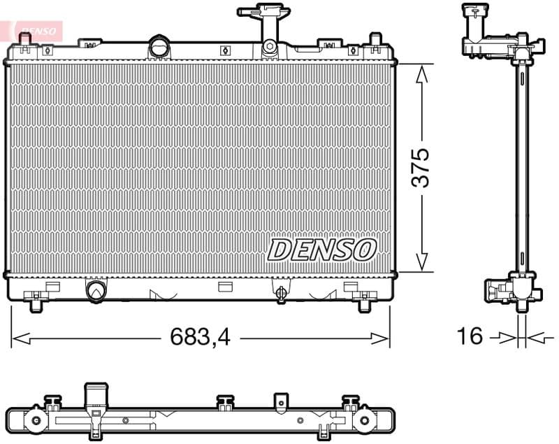 Radiator, racire motor DENSO DRM47038