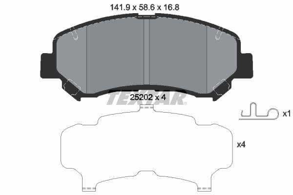 set placute frana,frana disc TEXTAR 2520201