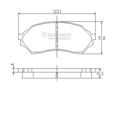 set placute frana,frana disc NIPPARTS J3603047