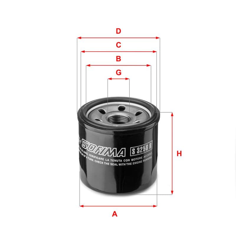 Filtru ulei SOFIMA S 3258 R