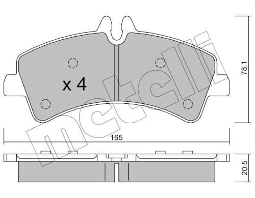 set placute frana,frana disc METELLI 22-0674-0