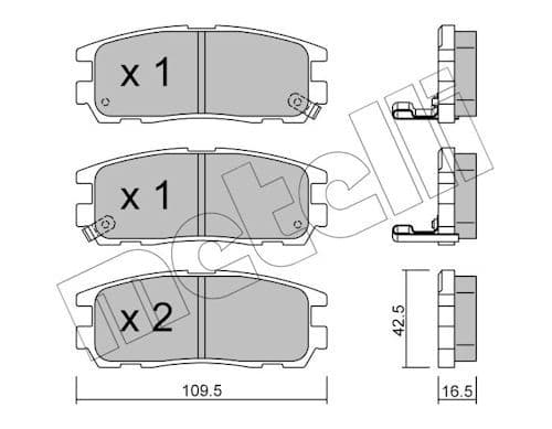 set placute frana,frana disc METELLI 22-0358-0