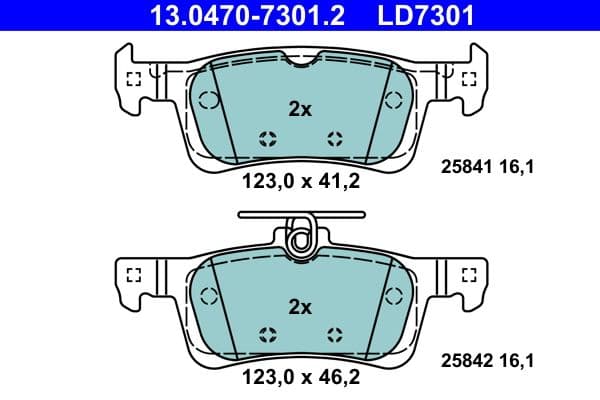 set placute frana,frana disc ATE Ceramic 13.0470-7301.2