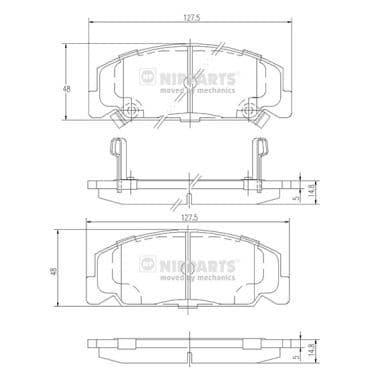 set placute frana,frana disc NIPPARTS J3604027