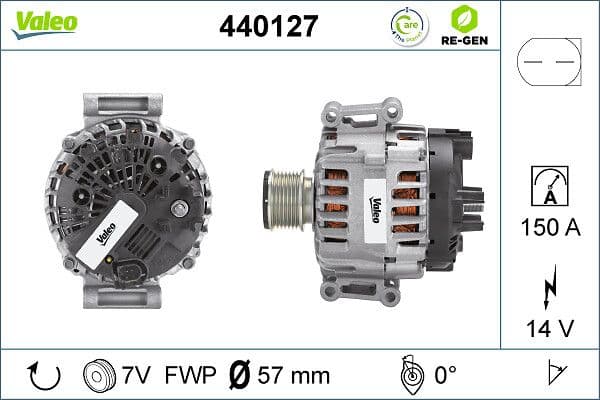 Generator / Alternator VALEO RE-GEN REMANUFACTURED 440127