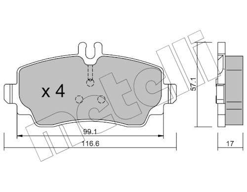 set placute frana,frana disc METELLI 22-0310-0