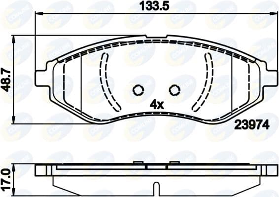 set placute frana,frana disc COMLINE CBP01598
