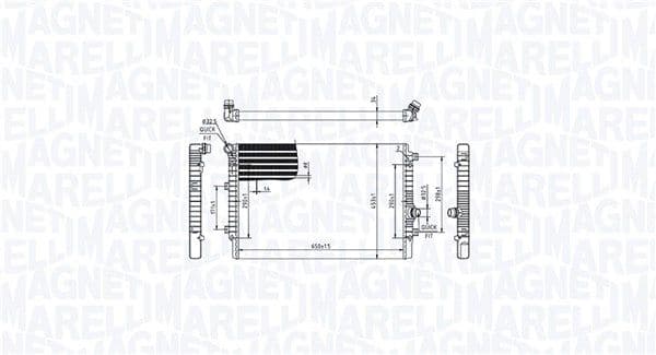 Radiator, racire motor MAGNETI MARELLI 350213214000