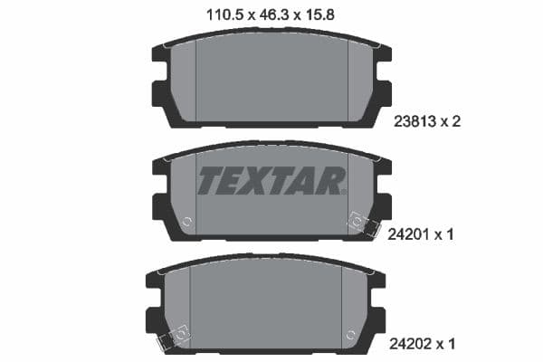 set placute frana,frana disc TEXTAR 2381301