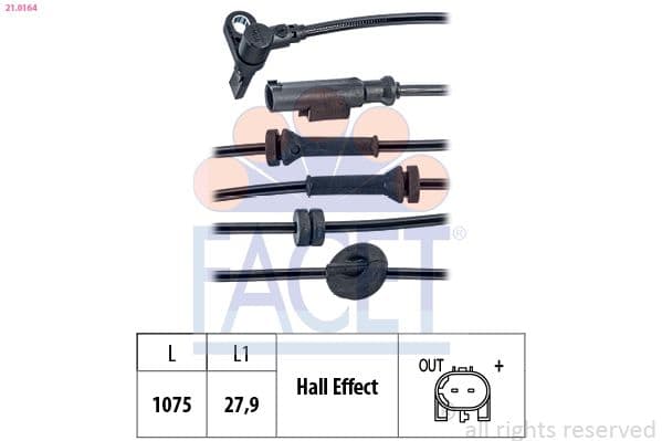 senzor,turatie roata FACET Made in Italy - OE Equivalent 21.0164