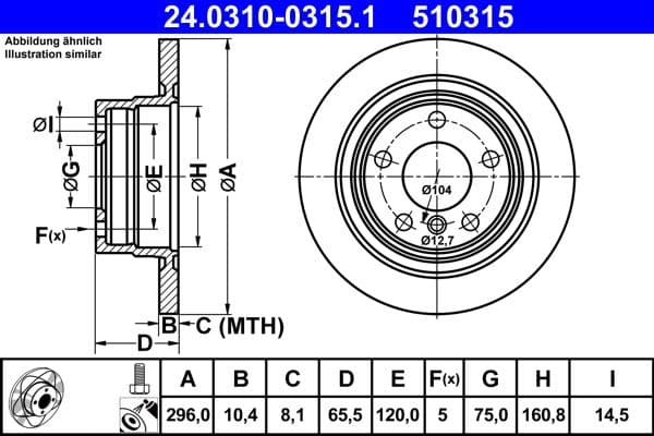 Disc frana ATE PowerDisc 24.0310-0315.1