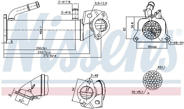 Radiator, recirculare gaze de esapament NISSENS 989322