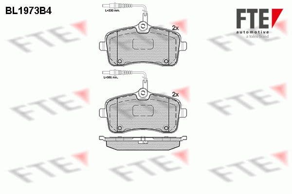 set placute frana,frana disc FTE 9010560