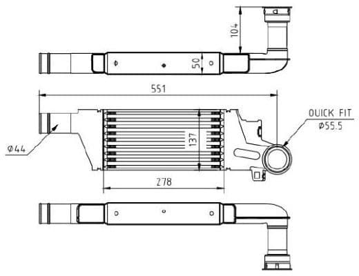 Intercooler, compresor MTR 13054866
