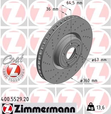Disc frana ZIMMERMANN COAT Z 400.5529.20
