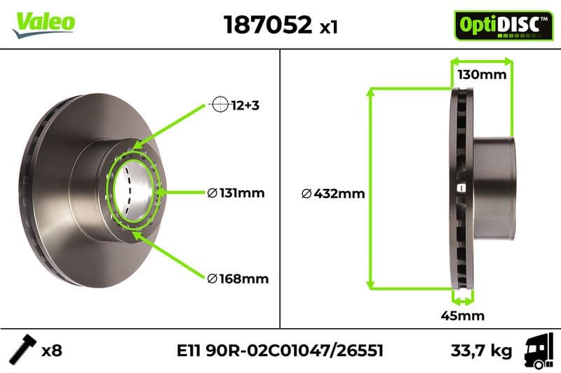Disc frana VALEO OptiDISC 187052