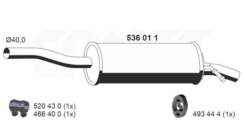 Toba esapament finala ERNST 536011