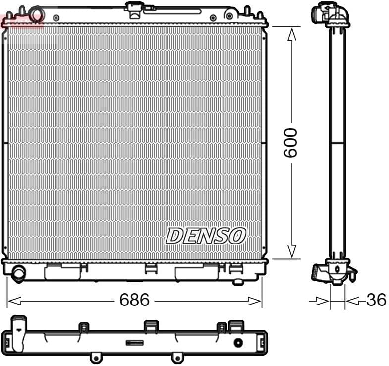Radiator, racire motor DENSO DRM46041