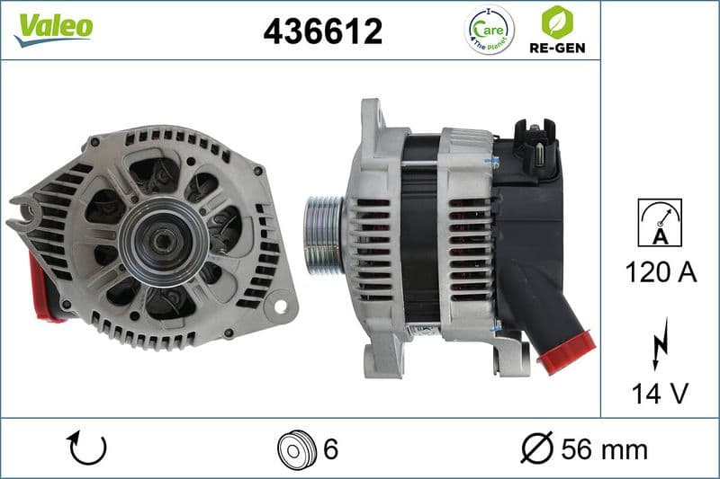 Generator / Alternator VALEO RE-GEN REMANUFACTURED 436612