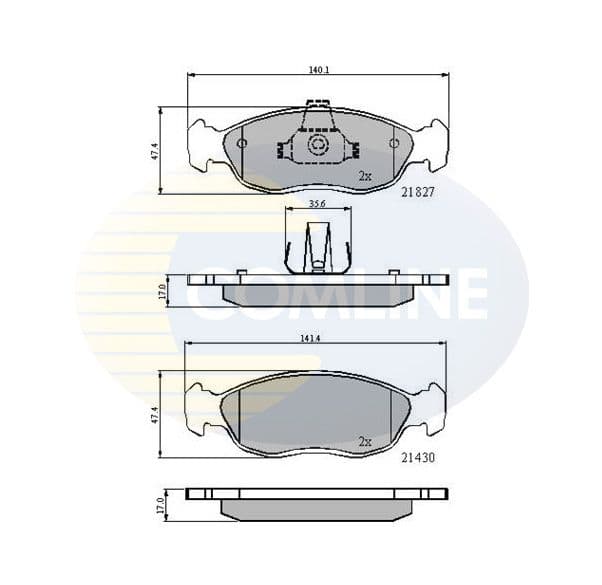 set placute frana,frana disc COMLINE CBP0570