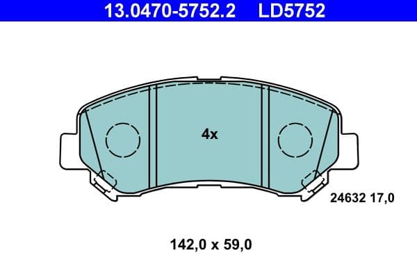 set placute frana,frana disc ATE Ceramic 13.0470-5752.2