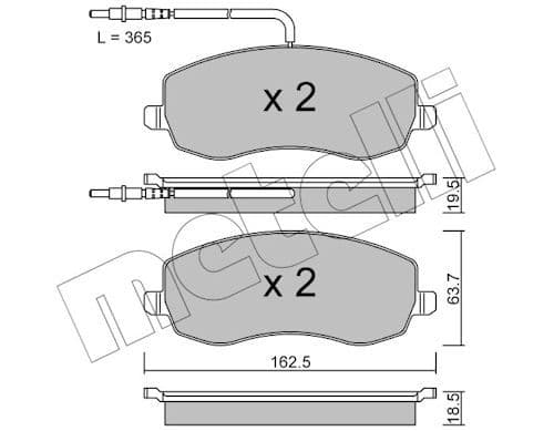 set placute frana,frana disc METELLI 22-0847-0